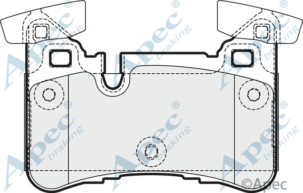 APEC BRAKING Комплект тормозных колодок, дисковый тормоз PAD1769